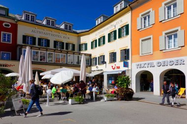 Avusturya 'da Lienz' in mimarisi. Lienz, Avusturya 'nın Tyrol eyaletinde yer alan bir ortaçağ kentidir.