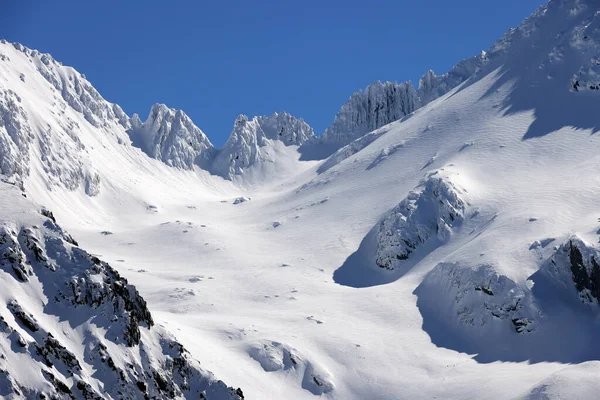 Transilvanya Alplerinde Kış Manzarası Fagaras Dağları Romanya Avrupa — Stok fotoğraf