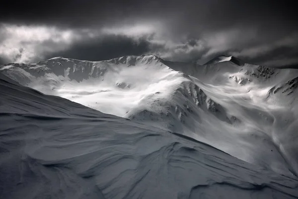 Paisaje Invernal Los Alpes Transilvanos Montañas Fagaras Rumania Europa — Foto de Stock