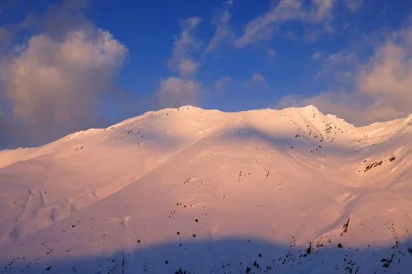 Zimowy Krajobraz Alpach Siedmiogrodzkich Góry Fagaras Rumunia Europa — Zdjęcie stockowe