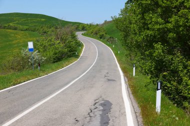 Tipik Toskana manzarasının manzarası