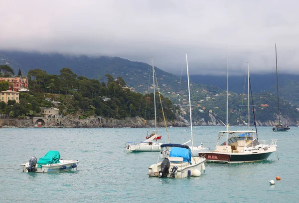 Santa Margherita Liguria Talya Avrupa Limanında Tekneler — Stok fotoğraf