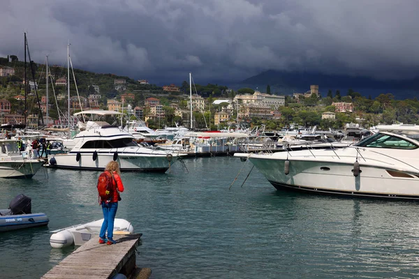 Boats Harbour Santa Margherita Liguria Italy Europe — Stock Photo, Image