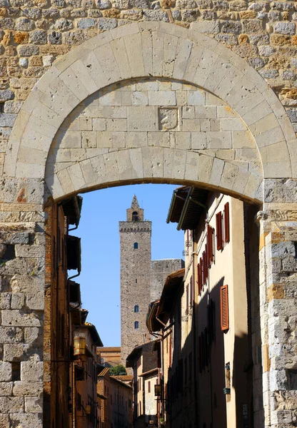 San Gimignano Village Médiéval Italie Europe — Photo