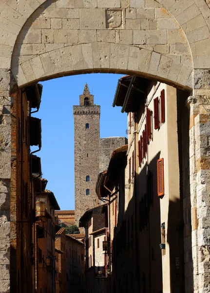 San Gimignano Medieval Village Italy Europe Stock Image