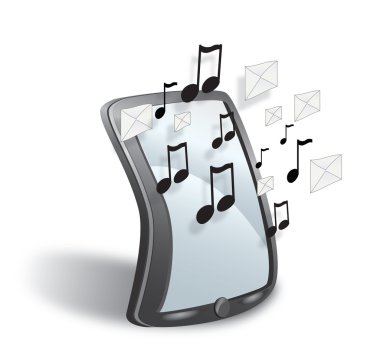 iletileri ve notlar ile Smartphone