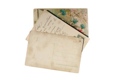 Üç vintage kartpostallar