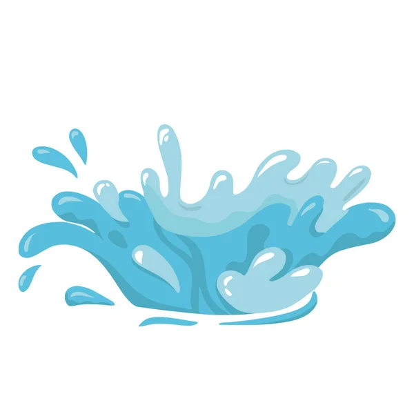 Water Splash Illustration Isolated on White. Cut out Vector element — Stock Vector