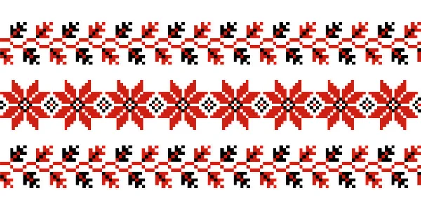 Ornamento Tribal Tradicional Ucraniano Imitación Bordado Patrón Ucraniano Sin Costuras — Vector de stock