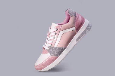 Fashionable snakeskin genuine leather sneakers. Handcrafted Premium quality shoes. Fashionable womens sports footwear.