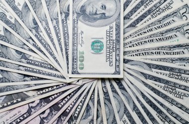 United States Dollars Banknotes. Financial business background.