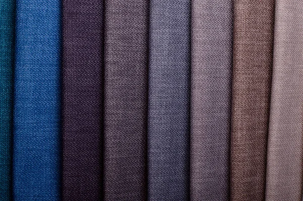 Brillante Colección Muestras Textiles Gunny Fondo Textura Tela Multicolor — Foto de Stock