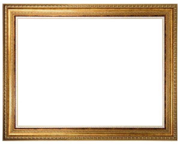 Beyaz zemin üzerinde izole edilmiş Eski Klasik Tahta Yapı Model Çerçevesi. Boş ve çeşitli deneklerin baget kalıpları. Tasarım elemanı. resim, ayna ya da fotoğraf çerçevelemek için kullanılıyor.