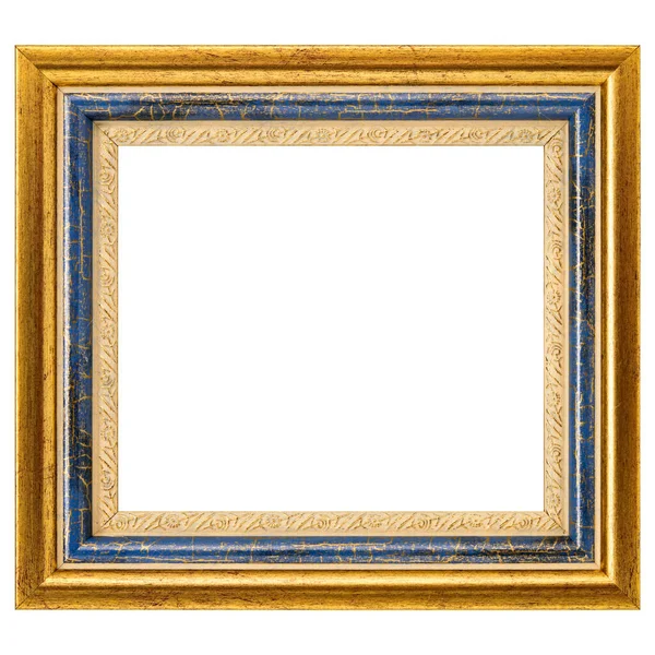 Golden Blue макет холст рамка изолированы на белом фоне — стоковое фото