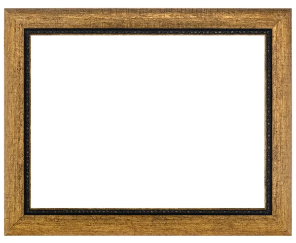 Bruin Goud Klassiek Oud Vintage Houten Mockup Canvas Frame Geïsoleerd — Stockfoto