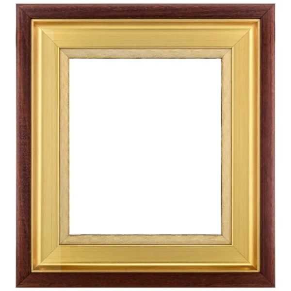 Oude Vintage klassieke Golden Black Houten mockup canvas frame — Stockfoto