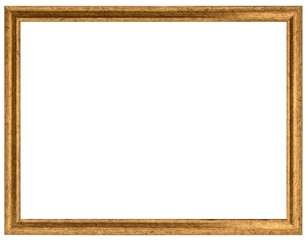 Old Vintage classic Golden Wooden mockup canvas frame — Fotografia de Stock