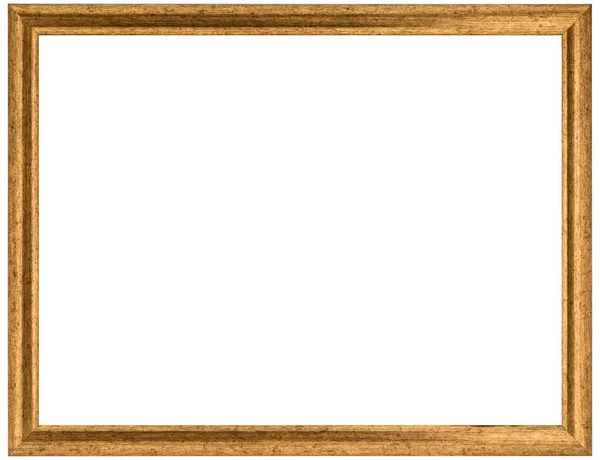 Old Vintage classic Golden Wooden mockup canvas frame — Fotografia de Stock