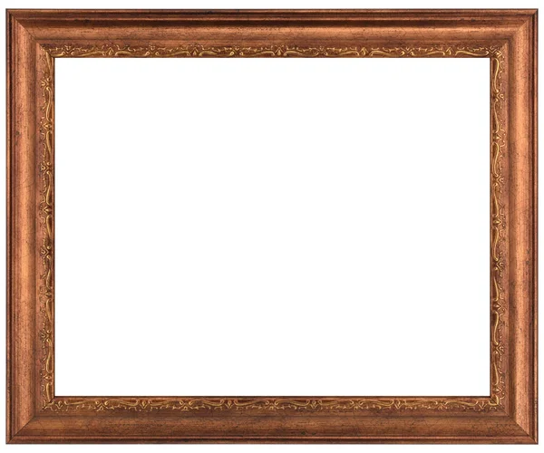 Oude Vintage klassieke Golden Wooden mockup canvas frame — Stockfoto