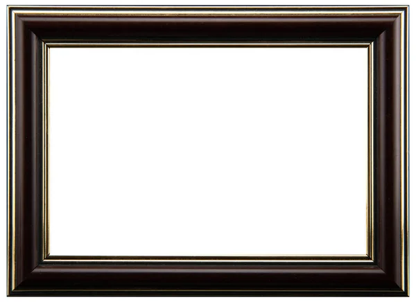 Oude Vintage klassieke Golden Wooden mockup canvas frame — Stockfoto