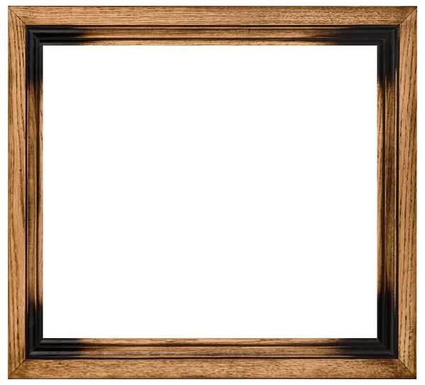 Oude Vintage klassieke Golden Wooden mockup canvas frame — Stockfoto