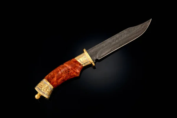 Lembrança Prata Colecionável Cutlass Punhal Ouro Com Bainha Com Gravura — Fotografia de Stock