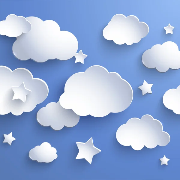 Messaggi illustrativi sotto forma di nuvole . Illustrazione Stock