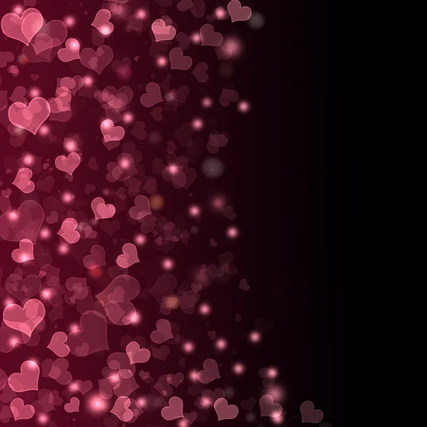 Vliegen harten Valentijnsdag of bruiloft achtergrond — Stockfoto