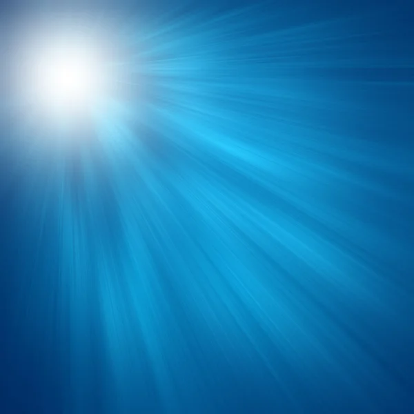 Sonne am blauen Himmel mit Brillengläsern — Stockfoto