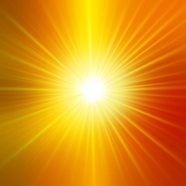 Yaz arka lens ile muhteşem güneş patlaması ile flare. İletinizi alan ile sıcak