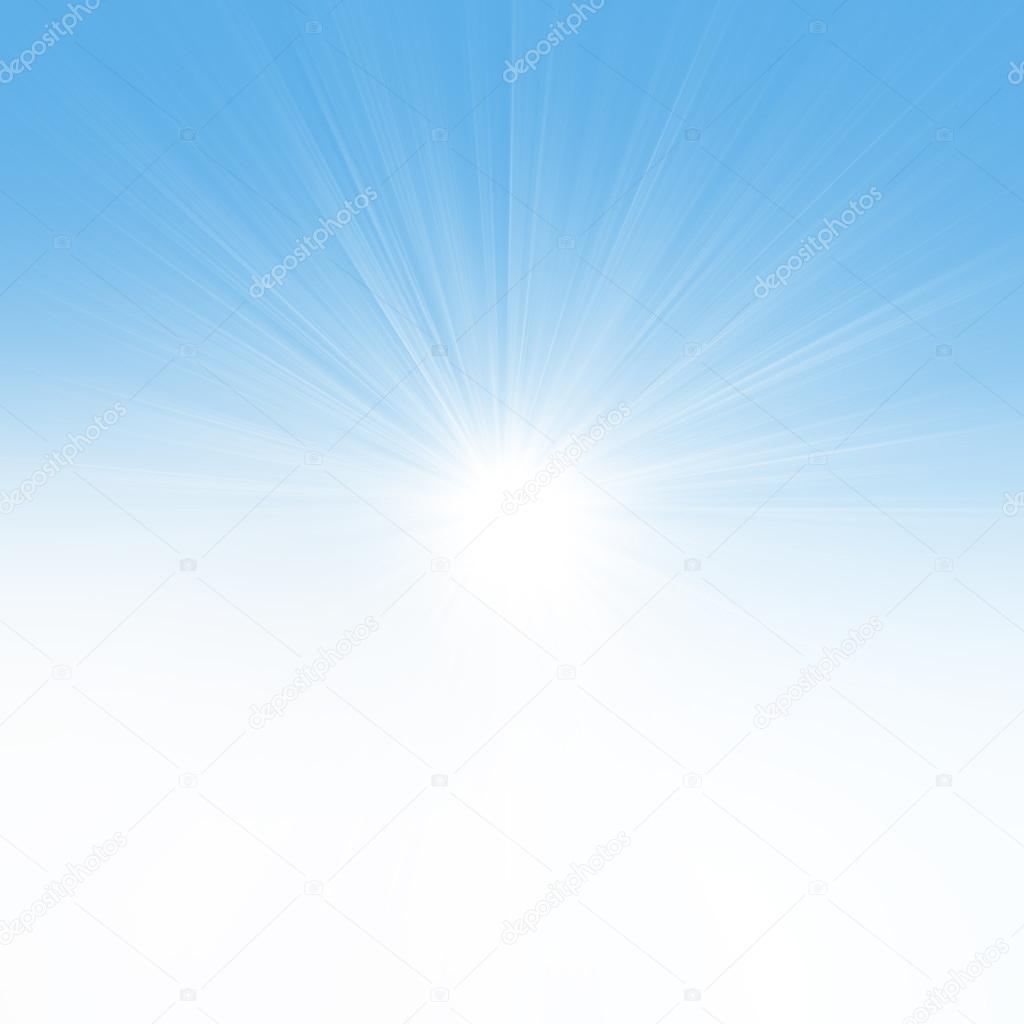 Sun on blue sky