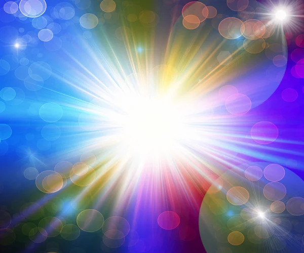 lens flare ile mavi gökyüzü güneş