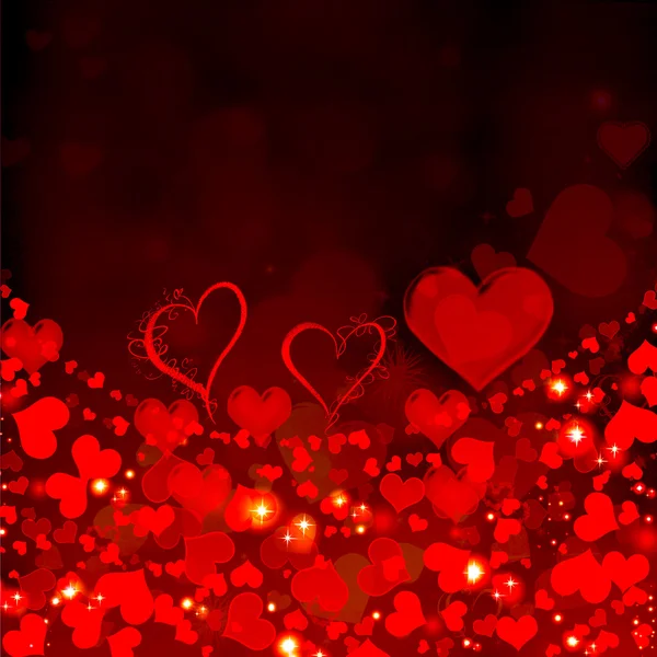 Valentines day abstract nature background with bokeh lights and — Stock Photo, Image