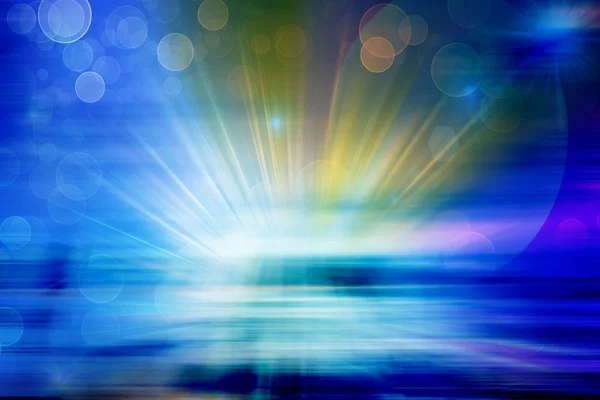 Blauwe abstracte achtergrond met witte vlek licht, abstracte tropica — Stockfoto