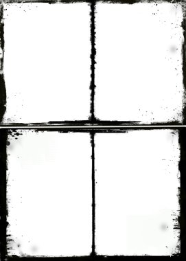 4 grunge çerçeve kümesi