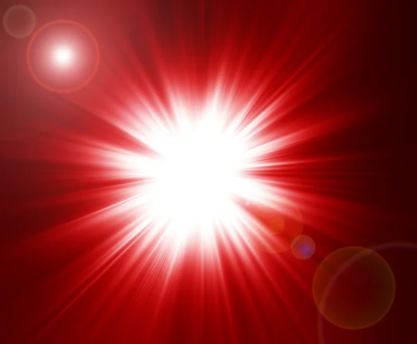 Star burst red and white fire. — Stock Photo, Image