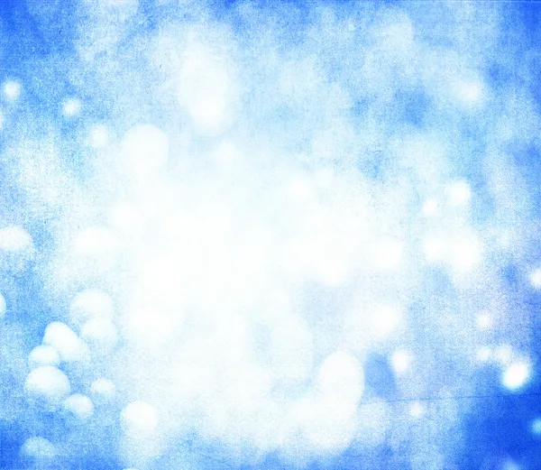Retro tło niebieskie i białe bokeh z zadrapaniami — Zdjęcie stockowe