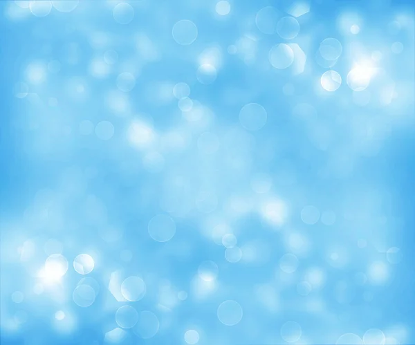 Fondo bokeh azul claro hecho de luces blancas — Foto de Stock