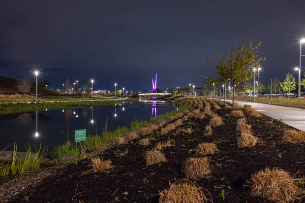 Oklahoma City Oklahoma Abd Nisan 2021 Arka Planda Yapay Nehir — Stok fotoğraf