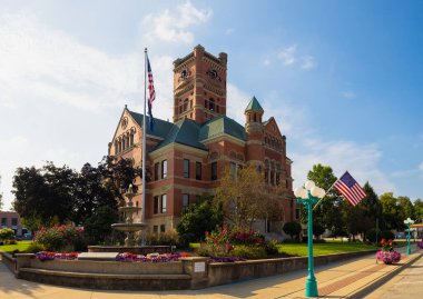Albion, Indiana, ABD - 21 Ağustos 2021: Noble County Adliyesi