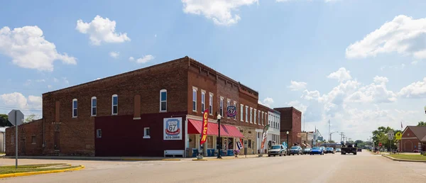 Worthington Indiana Eua Agosto 2021 Old Business District Commercial Street — Fotografia de Stock