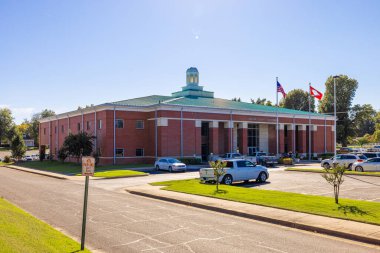 Paragould, Arkansas, ABD - 18 Ekim 2021: Modern Greene County Adliyesi