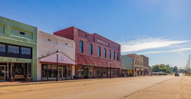 Ashdown, Arkansas, ABD - 26 Eylül 2021: Ana Cadde 'deki eski iş bölgesi
