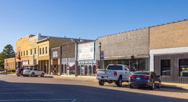 Kennett, Missouri, ABD - 18 Ekim 2021: Court Square 'deki eski iş bölgesi