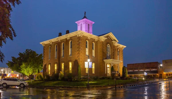 Pocahontas Arkansas Usa Ottobre 2021 Historic Randolph County Courthouse Crepuscolo — Foto Stock