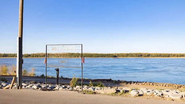 Caruthersville Missouri Abd Ekim 2021 Mississippi Nehri Kıyısındaki Şehre Hoş — Stok fotoğraf