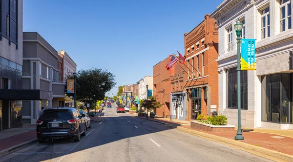 Jonesboro Arkansas Eua Outubro 2021 Antigo Distrito Negócios Rua Principal — Fotografia de Stock