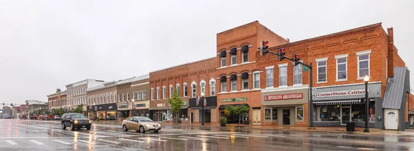 Bryan Ohio Abd Ekim 2021 Historic Business District Main Street — Stok fotoğraf