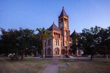 Cuero, Teksas, ABD - 25 Eylül 2021: Tarihi DeWitt Adliyesi