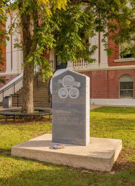 Hemphill, Teksas, ABD - 17 Ekim 2021: 1976 'da adliyedeki 200. yıl anma töreni